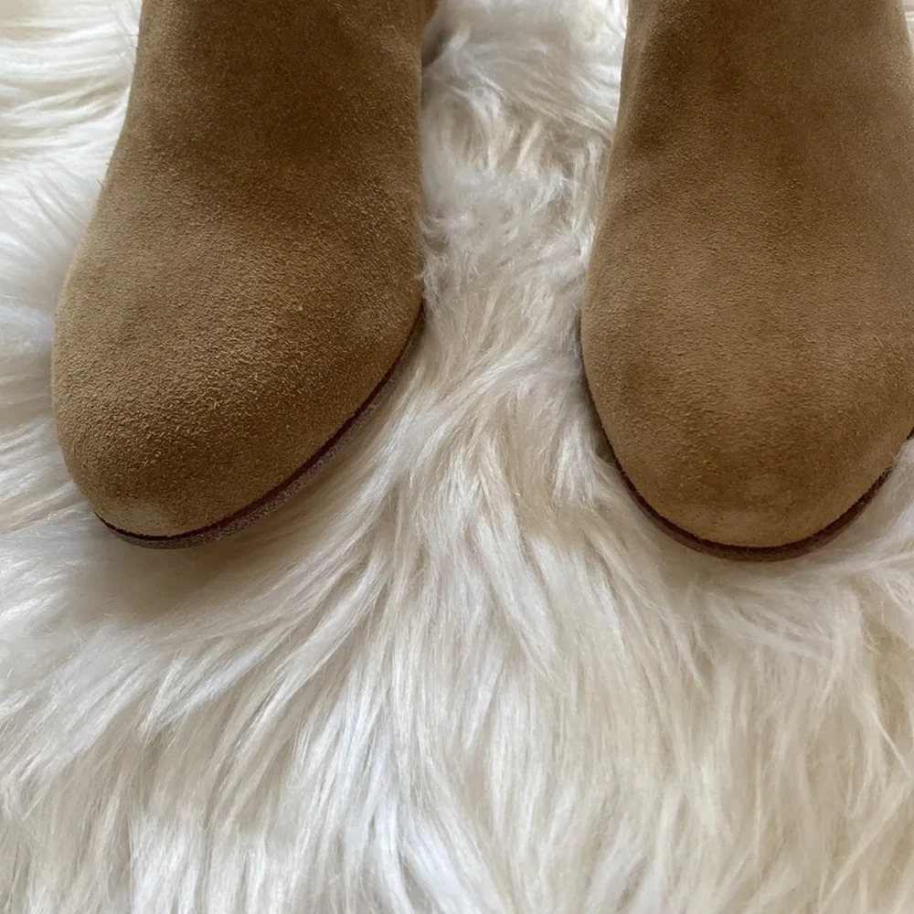 WOMAN by COMMON PROJECTS Tan Leather Booties Sz.35 Made in Italy EUC - Picture 6 of 9